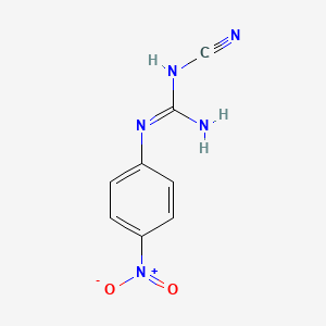 molecular formula C8H7N5O2 B3590346 N-cyano-N'-(4-nitrophenyl)guanidine 