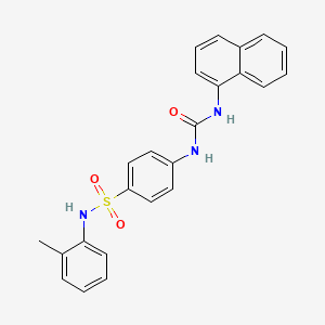 molecular formula C24H21N3O3S B3590354 N-(2-methylphenyl)-4-{[(1-naphthylamino)carbonyl]amino}benzenesulfonamide 