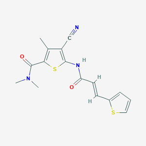 4-cyano-N,N,3-trimethyl-5-{[3-(2-thienyl)acryloyl]amino}-2-thiophenecarboxamide