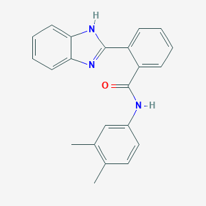 molecular formula C22H19N3O B359036 2-(1H-benzimidazol-2-yl)-N-(3,4-dimethylphenyl)benzamide CAS No. 300826-56-6