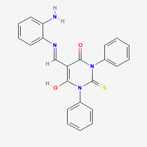 5-{[(2-AMINOPHENYL)AMINO]METHYLIDENE}-1,3-DIPHENYL-2-SULFANYLIDENE-1,3-DIAZINANE-4,6-DIONE