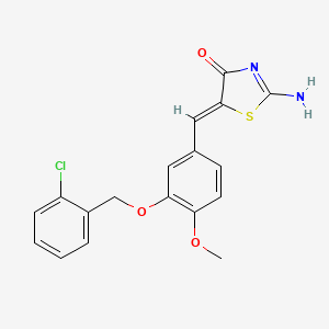 5-{3-[(2-chlorobenzyl)oxy]-4-methoxybenzylidene}-2-imino-1,3-thiazolidin-4-one