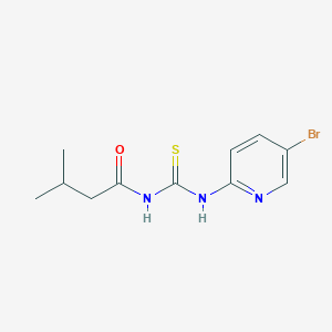 N-[(5-bromopyridin-2-yl)carbamothioyl]-3-methylbutanamide