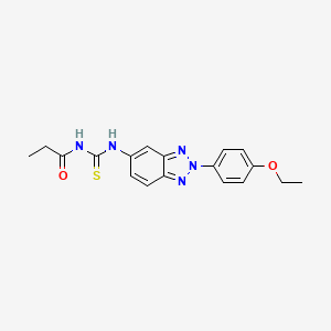 N-{[2-(4-ethoxyphenyl)-2H-benzotriazol-5-yl]carbamothioyl}propanamide