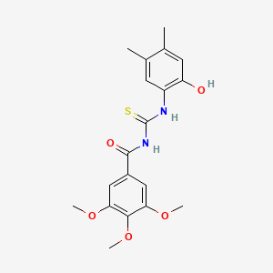 N-[(2-hydroxy-4,5-dimethylphenyl)carbamothioyl]-3,4,5-trimethoxybenzamide