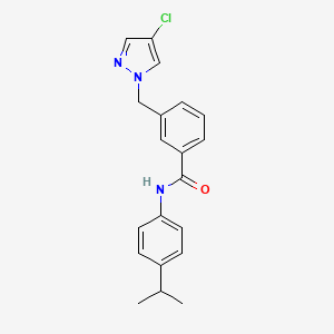 3-[(4-chloro-1H-pyrazol-1-yl)methyl]-N-(4-isopropylphenyl)benzamide