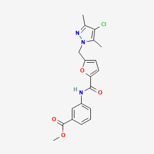 METHYL 3-[({5-[(4-CHLORO-3,5-DIMETHYL-1H-PYRAZOL-1-YL)METHYL]-2-FURYL}CARBONYL)AMINO]BENZOATE