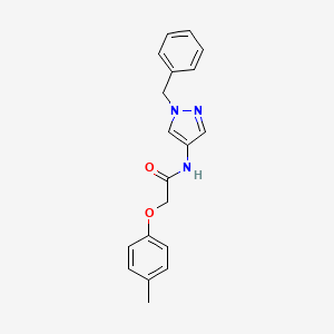 molecular formula C19H19N3O2 B3590476 N-(1-benzyl-1H-pyrazol-4-yl)-2-(4-methylphenoxy)acetamide 