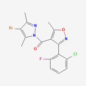 (4-BROMO-3,5-DIMETHYL-1H-PYRAZOL-1-YL)[3-(2-CHLORO-6-FLUOROPHENYL)-5-METHYL-4-ISOXAZOLYL]METHANONE