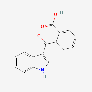 molecular formula C16H11NO3 B3590485 Benzoic acid,2-(1h-indol-3-ylcarbonyl)- 