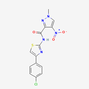 N-[4-(4-chlorophenyl)-1,3-thiazol-2-yl]-1-methyl-4-nitro-1H-pyrazole-3-carboxamide