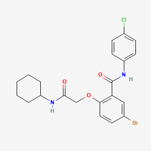 5-BROMO-N-(4-CHLOROPHENYL)-2-[(CYCLOHEXYLCARBAMOYL)METHOXY]BENZAMIDE