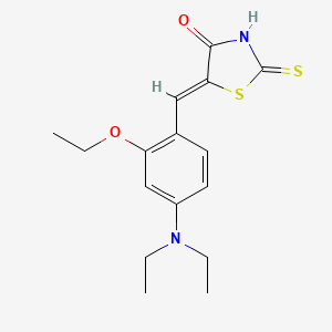 molecular formula C16H20N2O2S2 B3590512 (5Z)-5-[[4-(diethylamino)-2-ethoxyphenyl]methylidene]-2-sulfanylidene-1,3-thiazolidin-4-one 