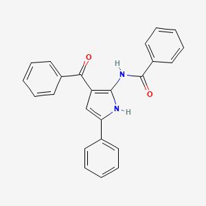 molecular formula C24H18N2O2 B3590516 N~1~-(3-BENZOYL-5-PHENYL-1H-PYRROL-2-YL)BENZAMIDE 