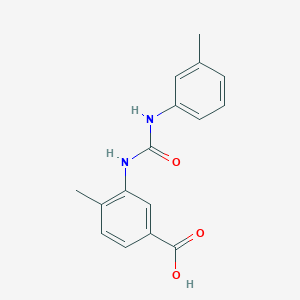 molecular formula C16H16N2O3 B3590573 4-methyl-3-[(3-toluidinocarbonyl)amino]benzoic acid 