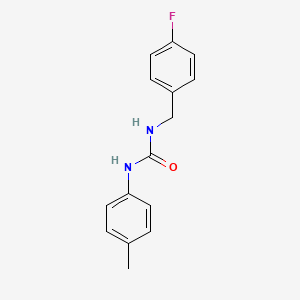 molecular formula C15H15FN2O B3590581 N-(4-fluorobenzyl)-N'-(4-methylphenyl)urea 