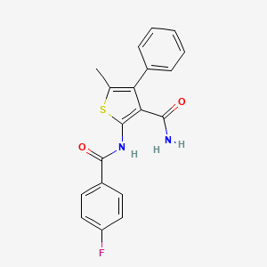 2-[(4-fluorobenzoyl)amino]-5-methyl-4-phenyl-3-thiophenecarboxamide