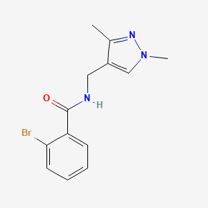 2-bromo-N-[(1,3-dimethyl-1H-pyrazol-4-yl)methyl]benzamide