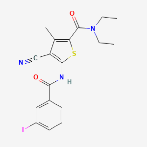 4-cyano-N,N-diethyl-5-[(3-iodobenzoyl)amino]-3-methyl-2-thiophenecarboxamide