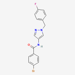 4-BROMO-N-{1-[(4-FLUOROPHENYL)METHYL]-1H-PYRAZOL-4-YL}BENZAMIDE