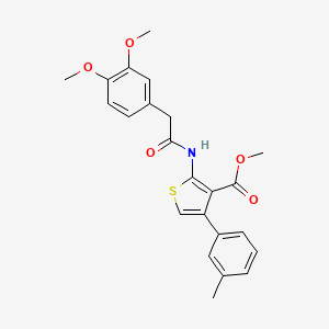 molecular formula C23H23NO5S B3590667 METHYL 2-[2-(3,4-DIMETHOXYPHENYL)ACETAMIDO]-4-(3-METHYLPHENYL)THIOPHENE-3-CARBOXYLATE 