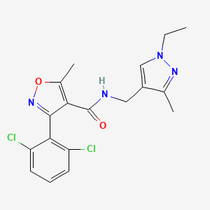 3-(2,6-dichlorophenyl)-N-[(1-ethyl-3-methyl-1H-pyrazol-4-yl)methyl]-5-methyl-4-isoxazolecarboxamide