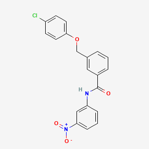 molecular formula C20H15ClN2O4 B3590692 3-[(4-chlorophenoxy)methyl]-N-(3-nitrophenyl)benzamide 