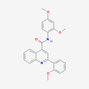 molecular formula C25H22N2O4 B3590744 N-(2,4-dimethoxyphenyl)-2-(2-methoxyphenyl)-4-quinolinecarboxamide 