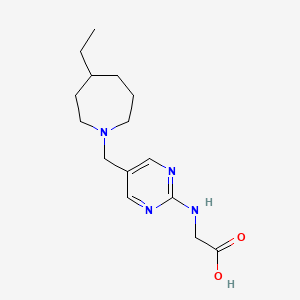 2-[[5-[(4-Ethylazepan-1-yl)methyl]pyrimidin-2-yl]amino]acetic acid