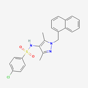 4-chloro-N~1~-[3,5-dimethyl-1-(1-naphthylmethyl)-1H-pyrazol-4-yl]-1-benzenesulfonamide