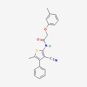 N-(3-cyano-5-methyl-4-phenylthiophen-2-yl)-2-(3-methylphenoxy)acetamide