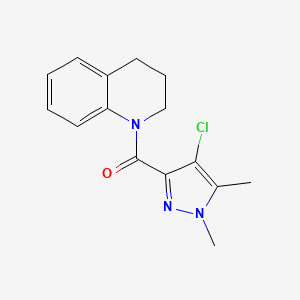 (4-CHLORO-1,5-DIMETHYL-1H-PYRAZOL-3-YL)[3,4-DIHYDRO-1(2H)-QUINOLINYL]METHANONE