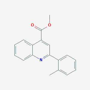 molecular formula C18H15NO2 B3590844 Methyl 2-(2-methylphenyl)quinoline-4-carboxylate 