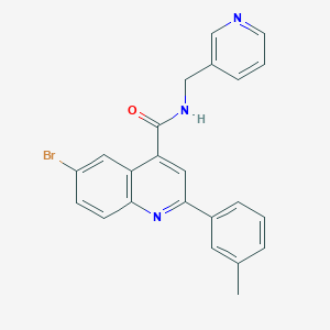 6-bromo-2-(3-methylphenyl)-N-(pyridin-3-ylmethyl)quinoline-4-carboxamide