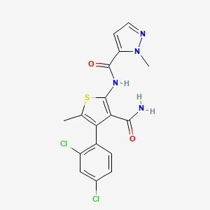 N-[3-CARBAMOYL-4-(2,4-DICHLOROPHENYL)-5-METHYL-2-THIENYL]-1-METHYL-1H-PYRAZOLE-5-CARBOXAMIDE