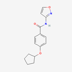 4-(CYCLOPENTYLOXY)-N-(12-OXAZOL-3-YL)BENZAMIDE