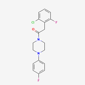 molecular formula C18H17ClF2N2O B3590882 2-(2-CHLORO-6-FLUOROPHENYL)-1-[4-(4-FLUOROPHENYL)PIPERAZINO]-1-ETHANONE 