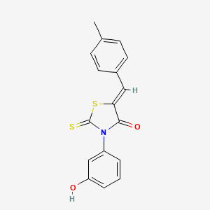 molecular formula C17H13NO2S2 B3590908 (5Z)-3-(3-hydroxyphenyl)-5-(4-methylbenzylidene)-2-thioxo-1,3-thiazolidin-4-one 