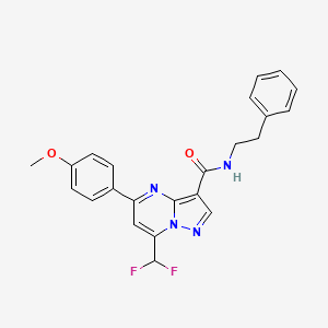 7-(difluoromethyl)-5-(4-methoxyphenyl)-N-phenethylpyrazolo[1,5-a]pyrimidine-3-carboxamide