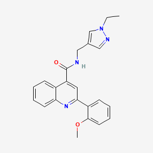 N-[(1-ethyl-1H-pyrazol-4-yl)methyl]-2-(2-methoxyphenyl)quinoline-4-carboxamide