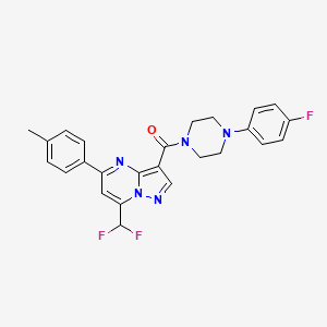 [7-(DIFLUOROMETHYL)-5-(4-METHYLPHENYL)PYRAZOLO[1,5-A]PYRIMIDIN-3-YL][4-(4-FLUOROPHENYL)PIPERAZINO]METHANONE