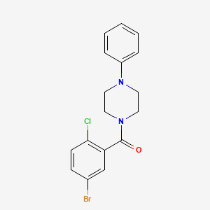 molecular formula C17H16BrClN2O B3591018 (5-BROMO-2-CHLOROPHENYL)(4-PHENYLPIPERAZINO)METHANONE 