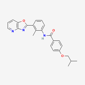 N-[2-methyl-3-([1,3]oxazolo[4,5-b]pyridin-2-yl)phenyl]-4-(2-methylpropoxy)benzamide