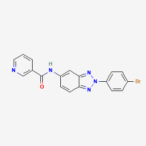 N-[2-(4-bromophenyl)benzotriazol-5-yl]pyridine-3-carboxamide