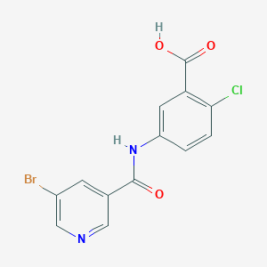 5-{[(5-bromo-3-pyridinyl)carbonyl]amino}-2-chlorobenzoic acid