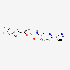 N-[2-(pyridin-3-yl)-1,3-benzoxazol-5-yl]-5-[4-(trifluoromethoxy)phenyl]furan-2-carboxamide