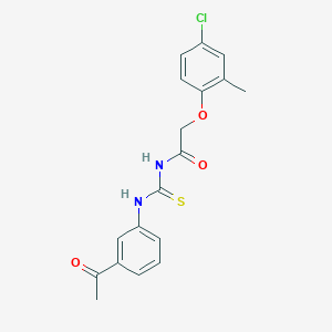 N-{[(3-acetylphenyl)amino]carbonothioyl}-2-(4-chloro-2-methylphenoxy)acetamide