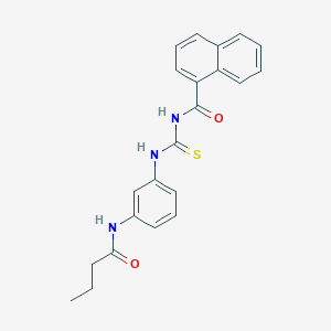 N-({[3-(butyrylamino)phenyl]amino}carbonothioyl)-1-naphthamide