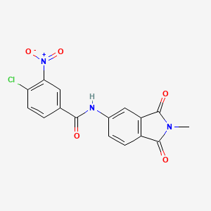 4-chloro-N-(2-methyl-1,3-dioxo-2,3-dihydro-1H-isoindol-5-yl)-3-nitrobenzamide