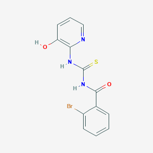 molecular formula C13H10BrN3O2S B3591106 2-bromo-N-[(3-hydroxypyridin-2-yl)carbamothioyl]benzamide 